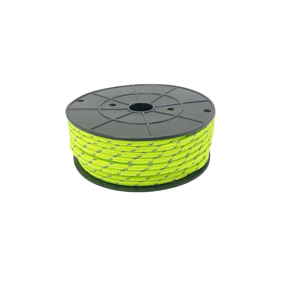Paracord Reflectante 30M x 6mm para Camping y Supervivencia - Cuerda de Paracaídas Resistente para Tienda y Tendedero