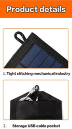 Panel Solar Portátil 800W de Alta Potencia 6 Pliegues Cargador Rápido USB 5V DC 20Wh
