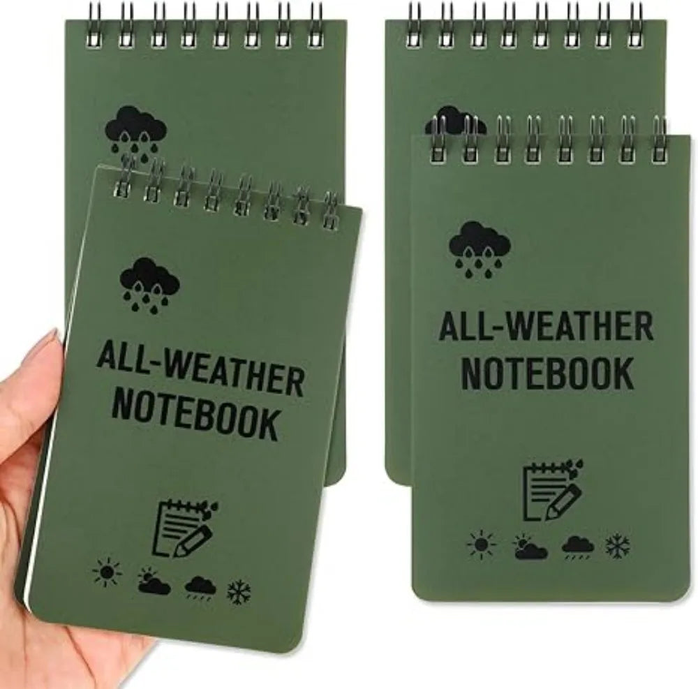 Bloc de notas táctico impermeable de bolsillo con páginas rayadas - Mini libreta para exteriores, hogar y oficina
