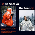 Poncho de Emergencia Desechable con Película de Aluminio