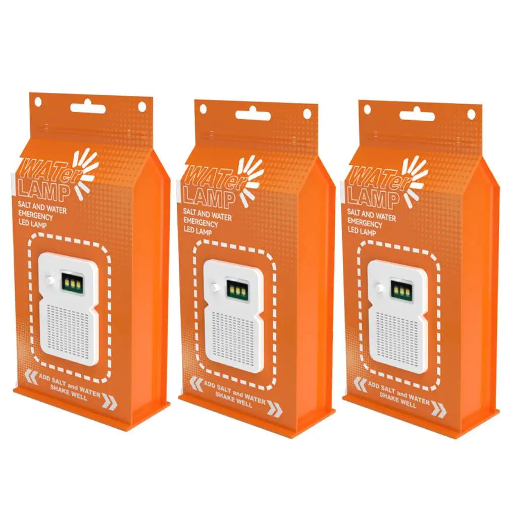 Lámpara LED de Emergencia con Agua Salada para Camping — Portátil, Resistente al Agua, Ahorro de Energía, Ideal para Pesca Nocturna y Viajes al Aire Libre