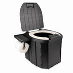 Inodoro Plegable Portátil para Exterior con Tapa de PU