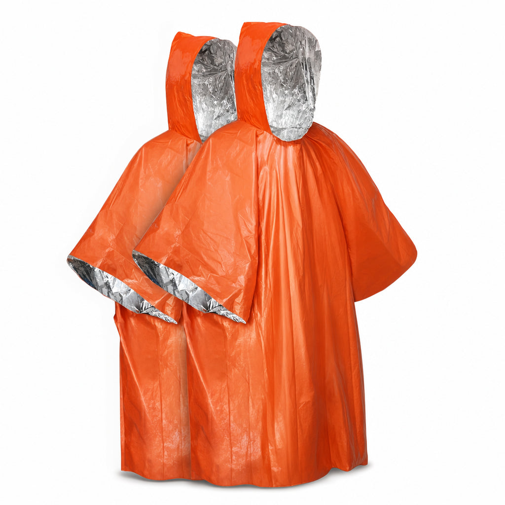 Poncho de Emergencia Desechable con Película de Aluminio