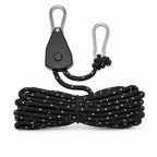 Set de 8 Cuerdas de 4m para Camping con Tensor Ajustable y Hebillas Fijas