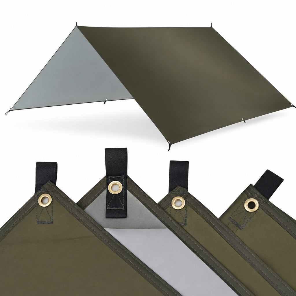 Lona de Camping Impermeable Refugio Solar Ultraligero para Exterior