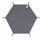 Toldo Impermeable Hexagonal para Hamaca, Suelo y Refugio de Camping, Alfombra de Picnic Playa (Gris)