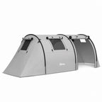 Tienda de campaña para 3 personas con ventanas, gancho y bolsa de transporte impermeable 3000mm 470x220x150 cm verde