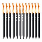 Juego de 12 piquetas de aluminio 18 cm ultraligeras para tienda de campaña y toldos