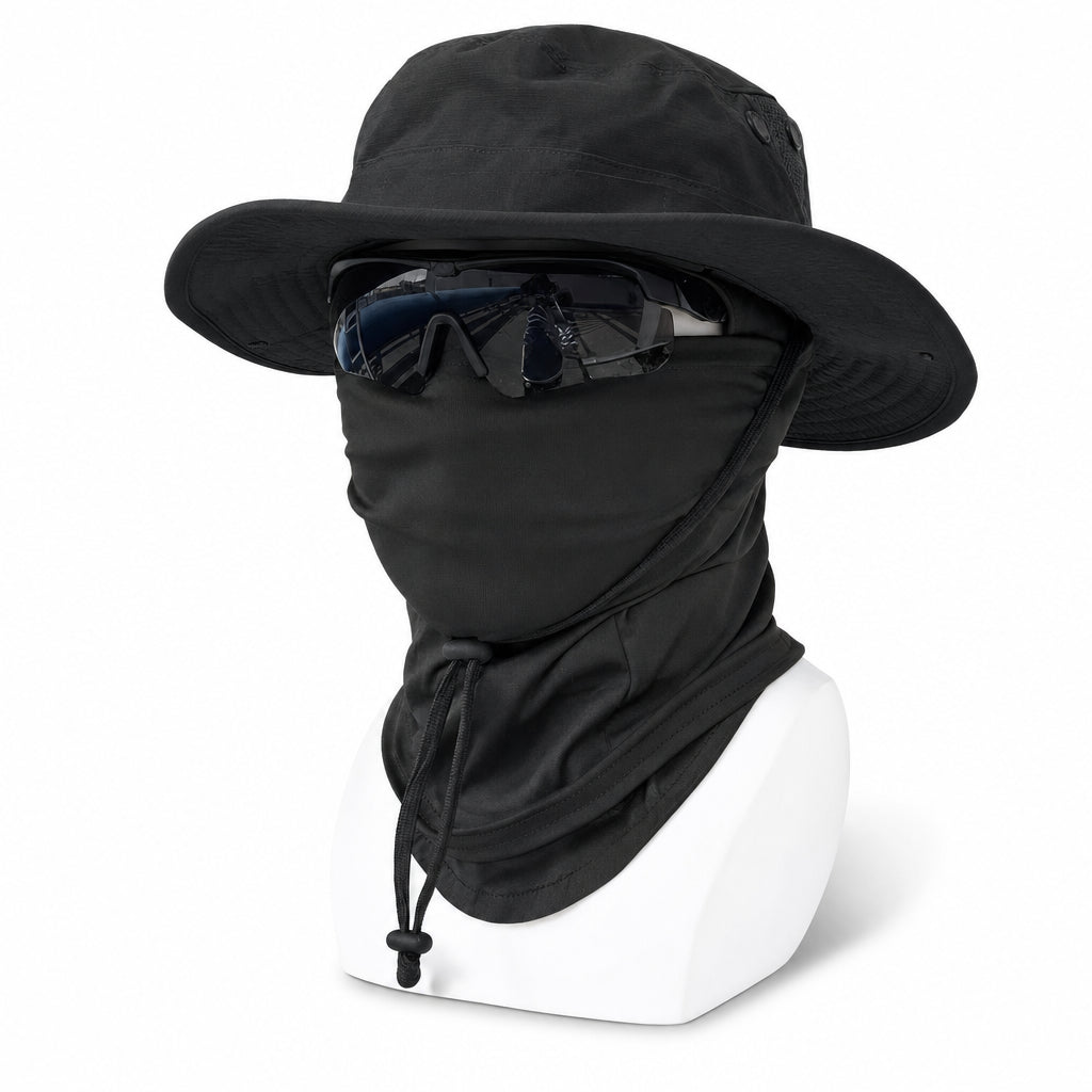 Set de Gorro Camuflado Táctico con Protección Solar para Outdoor, Senderismo y Pesca – UV, Ajustable