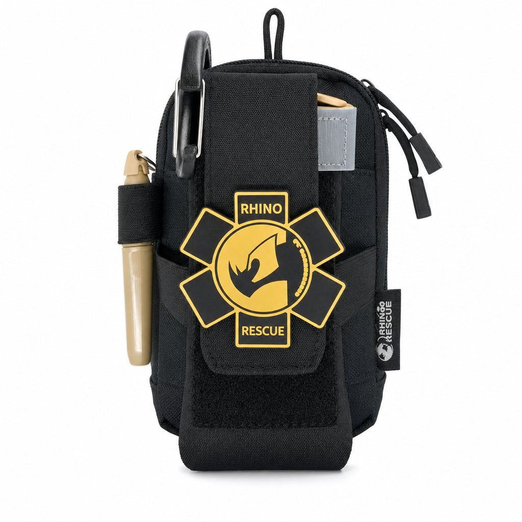 Kit de Primeros Auxilios Rhino Rescue EDC Pouch - Bolsa Táctica de Supervivencia y Trauma Molle para Camping y Senderismo