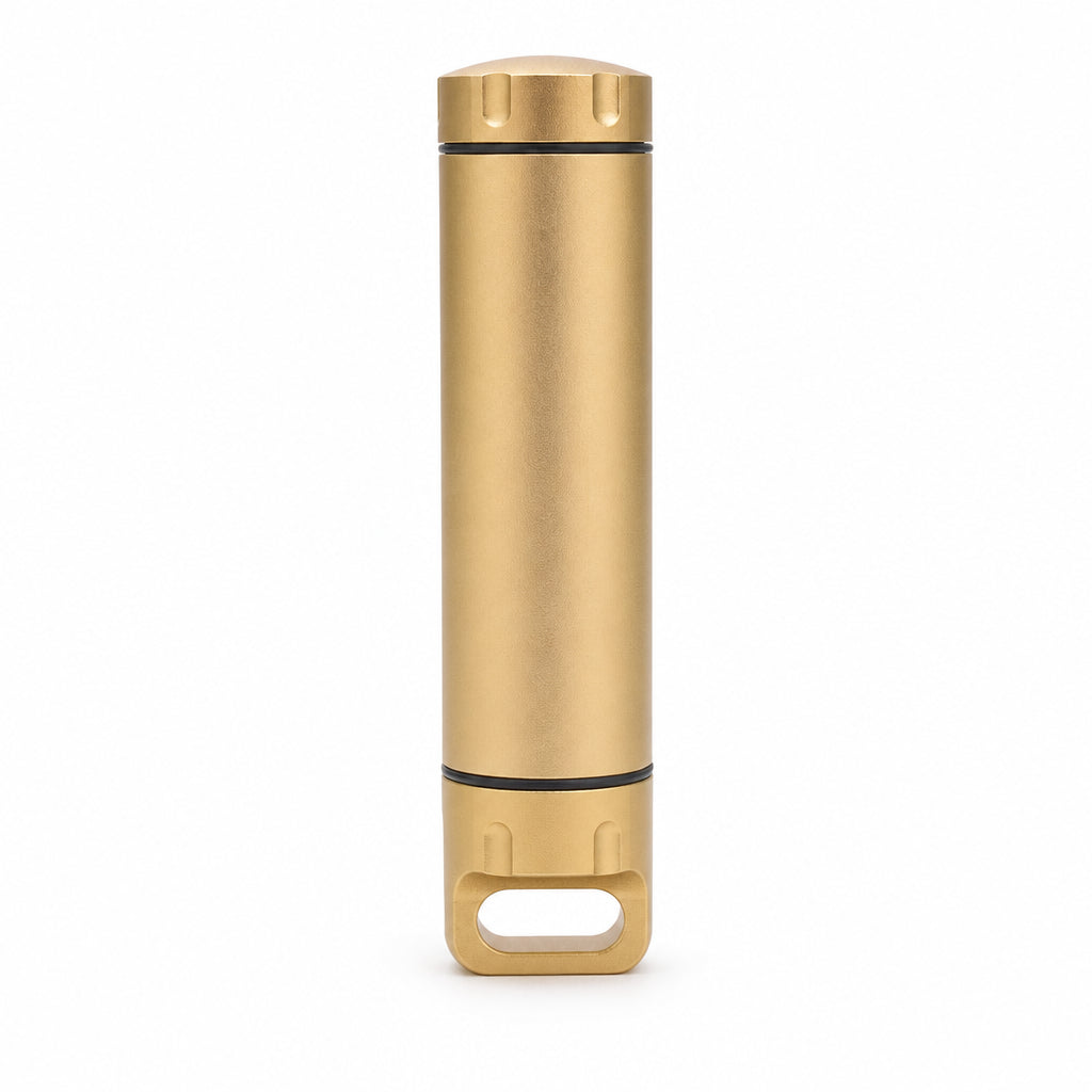 Cápsula Estanca Portátil de Aluminio para Supervivencia Outdoor - Contenedor Multifuncional y Resistente al Agua