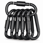 Set de 4-6 Mosquetones de Aleación de Aluminio para Llaves, Camping y Supervivencia EDC – Gancho Táctico Outdoor